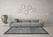 Machine Washable Abstract Gray Modern Rug in a Living Room,, wshabs1696gry