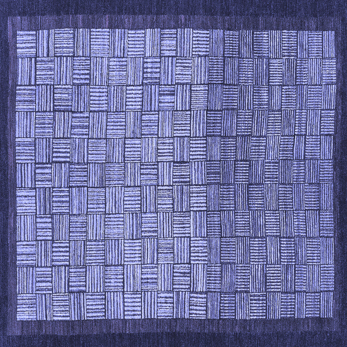 Square Machine Washable Abstract Blue Modern Rug, wshabs1696blu