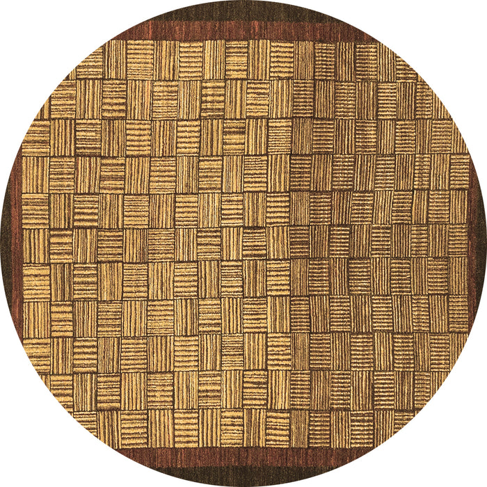 Round Machine Washable Abstract Brown Modern Rug, wshabs1696brn