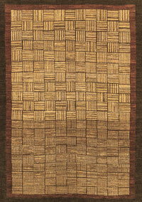 Abstract Brown Modern Rug, abs1696brn