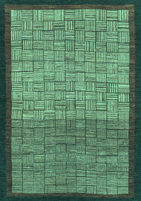 Abstract Turquoise Modern Rug, abs1696turq