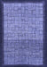 Machine Washable Abstract Blue Modern Rug, wshabs1696blu