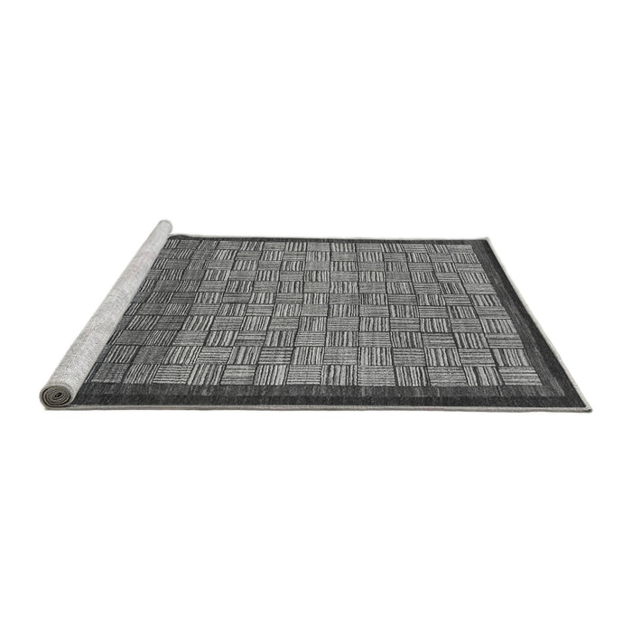 Sideview of Machine Washable Abstract Gray Modern Rug, wshabs1696gry