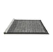 Sideview of Machine Washable Abstract Gray Modern Rug, wshabs1696gry