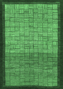 Abstract Emerald Green Modern Rug, abs1696emgrn
