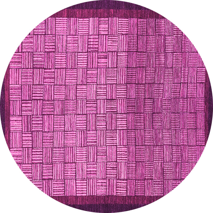 Round Abstract Pink Modern Rug, abs1696pnk