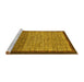 Sideview of Machine Washable Abstract Yellow Modern Rug, wshabs1696yw