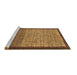 Sideview of Machine Washable Abstract Brown Modern Rug, wshabs1696brn