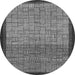 Round Machine Washable Abstract Gray Modern Rug, wshabs1696gry