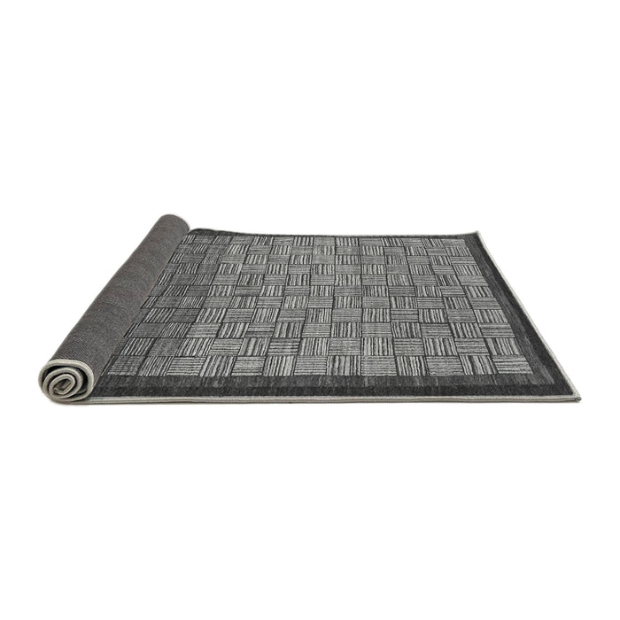 Sideview of Abstract Gray Modern Rug, abs1696gry