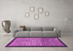 Machine Washable Abstract Purple Modern Area Rugs in a Living Room, wshabs1696pur