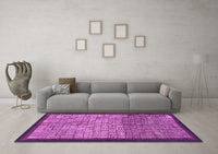 Machine Washable Abstract Purple Modern Rug, wshabs1696pur