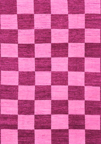 Checkered Pink Modern Rug, abs1697pnk