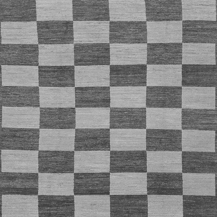 Square Checkered Gray Modern Rug, abs1697gry