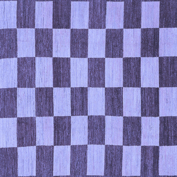 Square Machine Washable Checkered Blue Modern Rug, wshabs1697blu