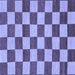 Square Machine Washable Checkered Blue Modern Rug, wshabs1697blu