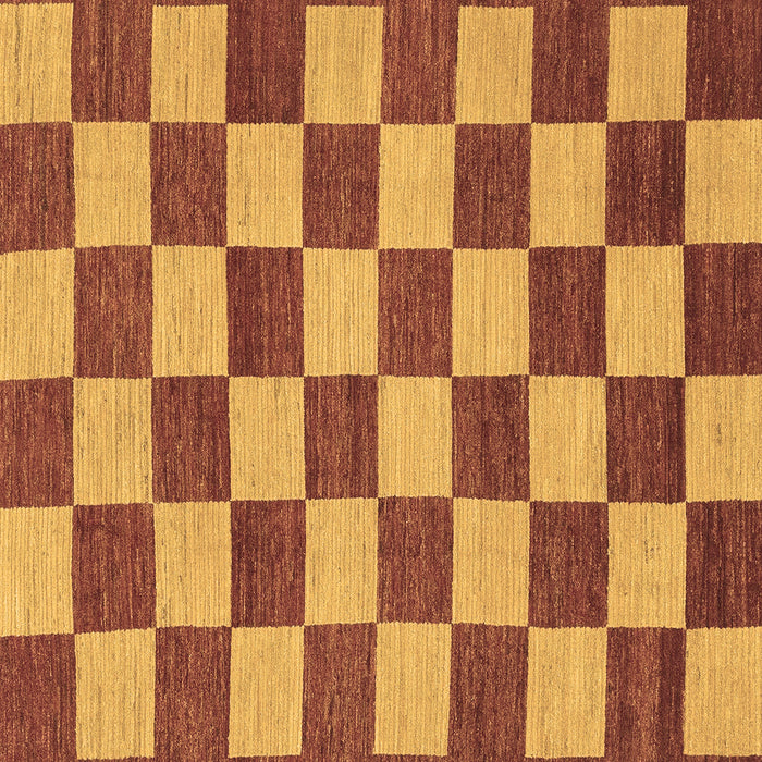 Square Checkered Brown Modern Rug, abs1697brn