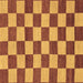 Square Checkered Brown Modern Rug, abs1697brn