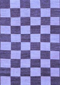 Checkered Blue Modern Rug, abs1697blu