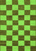 Machine Washable Checkered Green Modern Area Rugs, wshabs1697grn