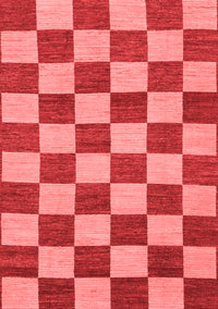 Checkered Red Modern Rug, abs1697red