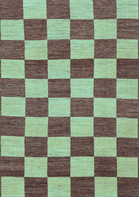 Checkered Light Blue Modern Rug, abs1697lblu