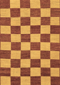 Checkered Brown Modern Rug, abs1697brn