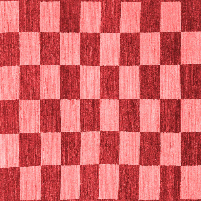 Checkered Red Modern Rug, abs1697red