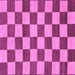 Square Checkered Purple Modern Rug, abs1697pur