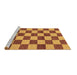 Sideview of Machine Washable Checkered Brown Modern Rug, wshabs1697brn