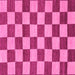 Square Checkered Pink Modern Rug, abs1697pnk