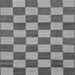 Square Machine Washable Checkered Gray Modern Rug, wshabs1697gry