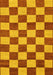 Machine Washable Checkered Yellow Modern Rug, wshabs1697yw