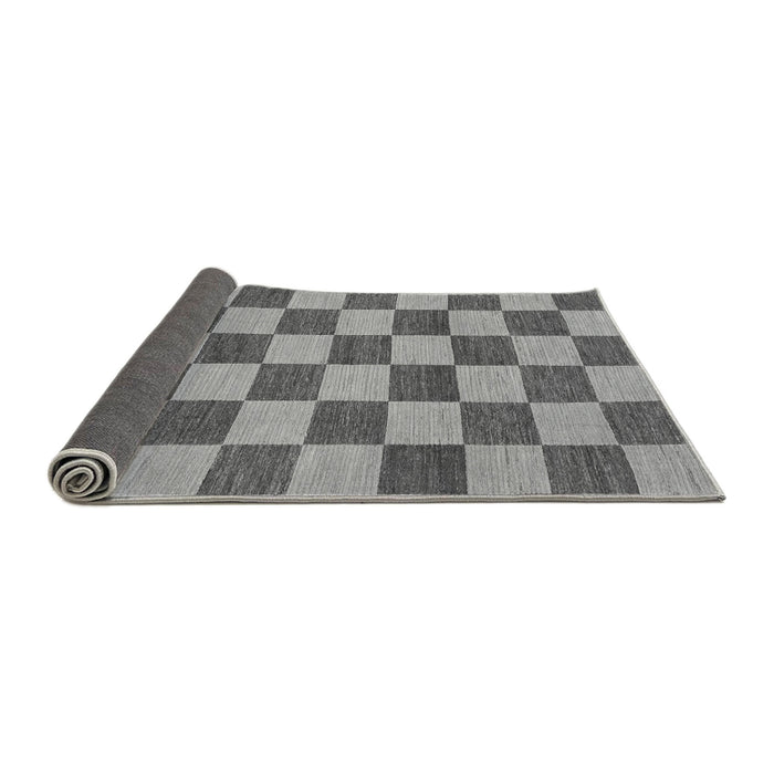 Sideview of Checkered Gray Modern Rug, abs1697gry