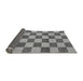 Sideview of Checkered Gray Modern Rug, abs1697gry