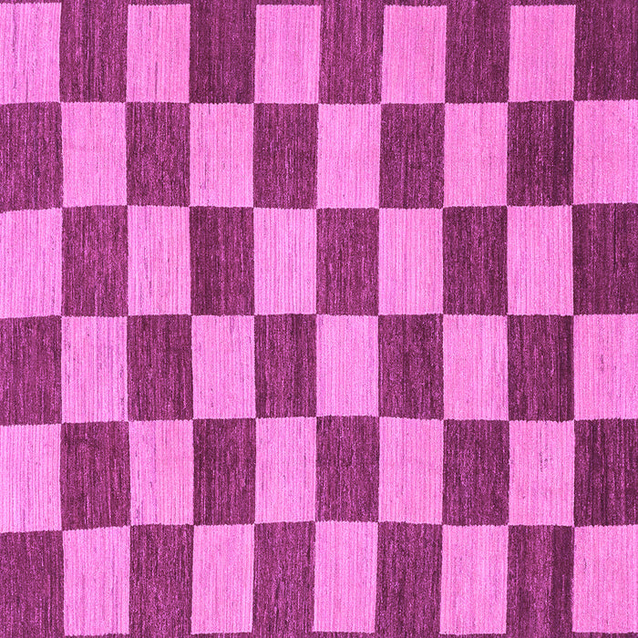 Square Machine Washable Checkered Purple Modern Area Rugs, wshabs1697pur