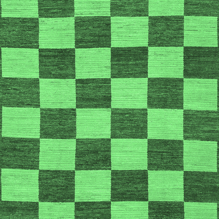 Checkered Emerald Green Modern Rug, abs1697emgrn