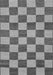 Machine Washable Checkered Gray Modern Rug, wshabs1697gry