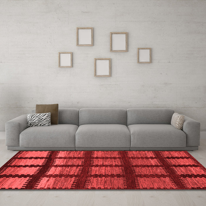 Modern Red Washable Rugs