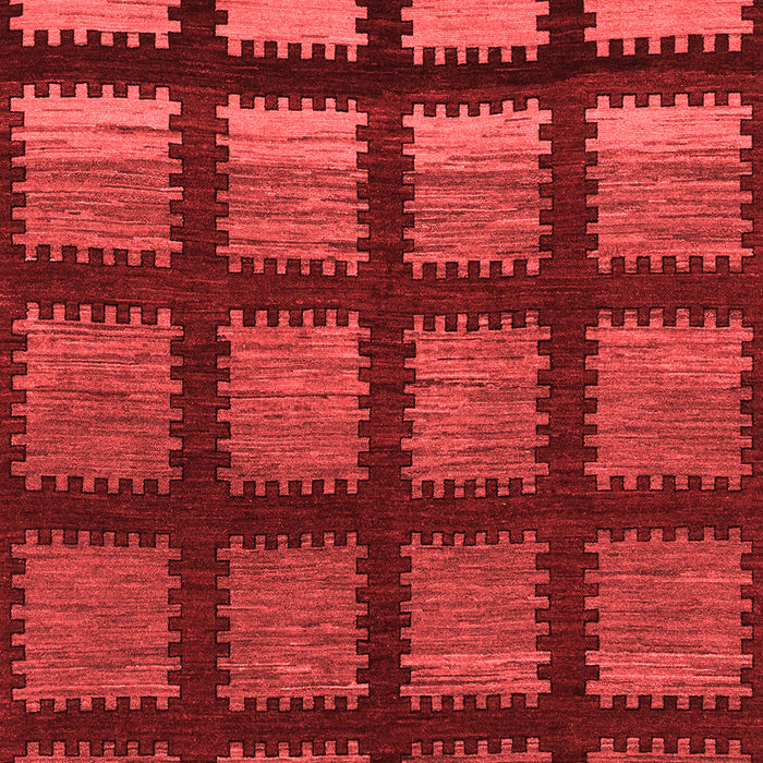 Machine Washable Abstract Red Modern Rug, wshabs1698red