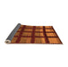 Sideview of Abstract Orange Modern Rug, abs1698org