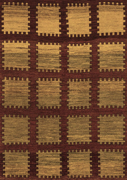 Abstract Brown Modern Rug, abs1698brn