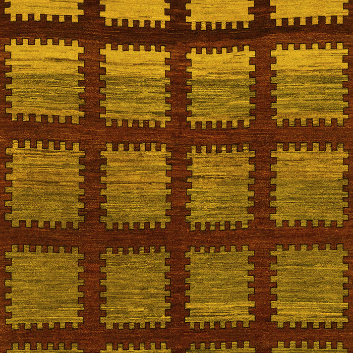 Machine Washable Abstract Yellow Modern Rug, wshabs1698yw