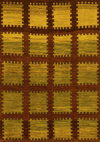 Abstract Yellow Modern Rug, abs1698yw