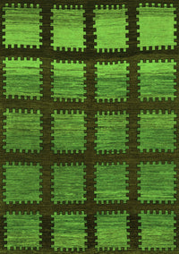 Abstract Green Modern Rug, abs1698grn