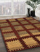 Abstract Saffron Red Modern Rug in Family Room, abs1698