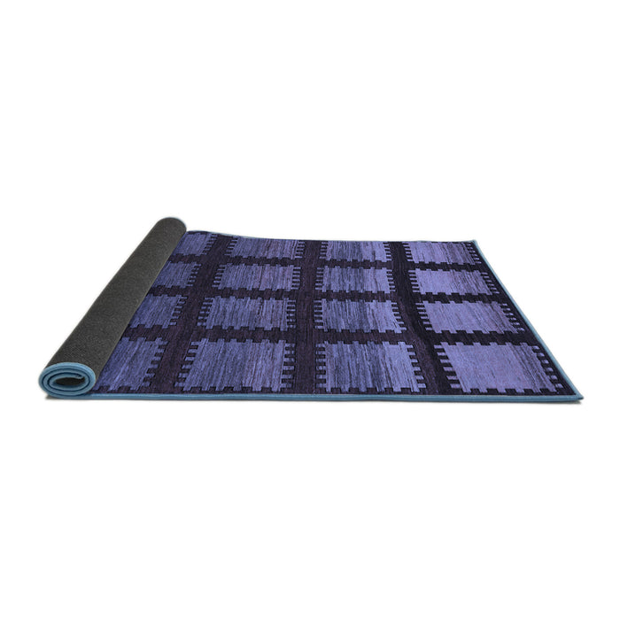 Sideview of Abstract Blue Modern Rug, abs1698blu