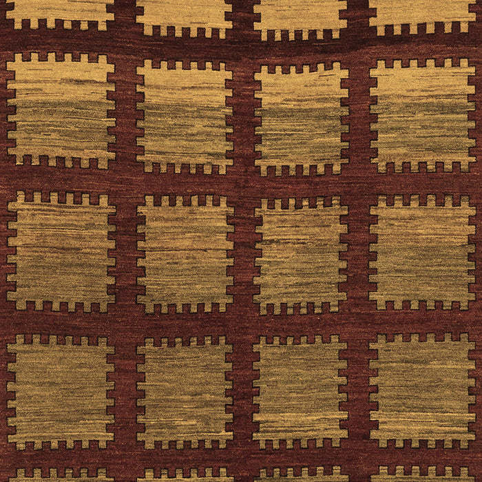 Machine Washable Abstract Brown Modern Rug, wshabs1698brn