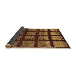 Sideview of Abstract Brown Modern Rug, abs1698brn
