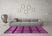 Machine Washable Abstract Purple Modern Area Rugs in a Living Room, wshabs1698pur